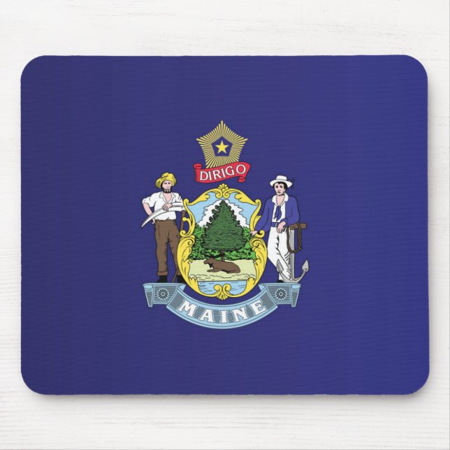 State Flag of Maine, USA Mouse Pad (Front)