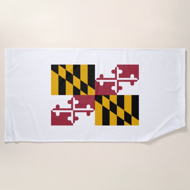 State Flag of Maryland Beach Towel (Front)