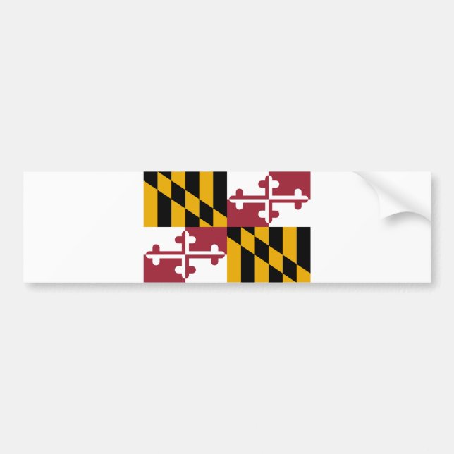 State Flag of Maryland Bumper Sticker (Front)