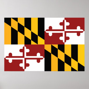 State Flag of Maryland, USA Poster