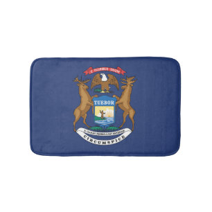 State Flag of Michigan, USA Bath Mat