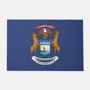 State Flag of Michigan, USA Doormat