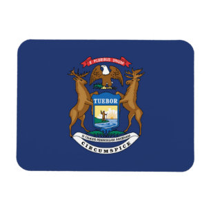 State Flag of Michigan, USA Magnet