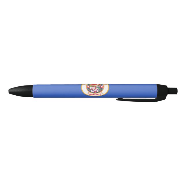 State Flag of Minnesota Black Ink Pen (Bottom)