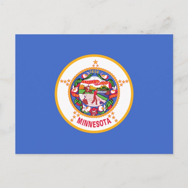 State Flag of Minnesota Postcard (Front)