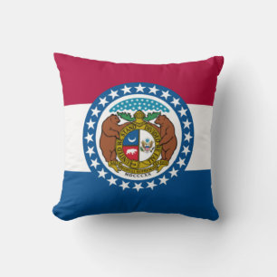 State Flag of Missouri Throw Pillow