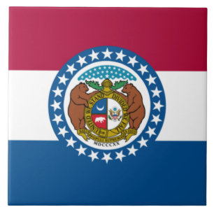 State Flag of Missouri Tile