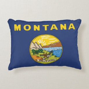 State Flag of Montana, USA Accent Pillow