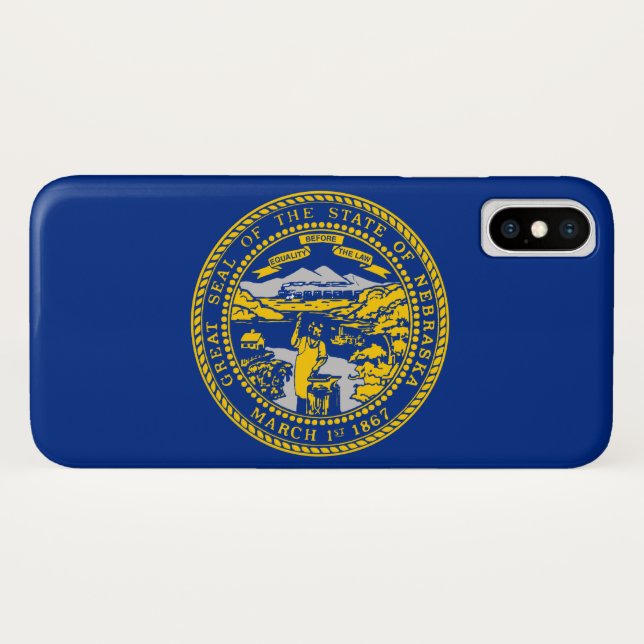 State Flag of Nebraska Case-Mate iPhone Case (Back (Horizontal))