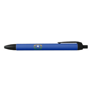 State Flag of Nevada Black Ink Pen
