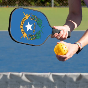 State Flag of Nevada, USA Pickleball Paddle