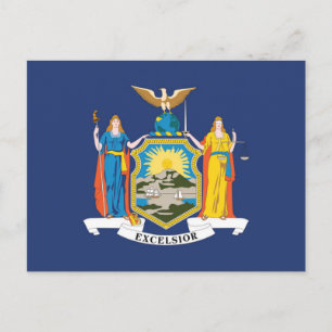 State Flag of New York, USA Postcard