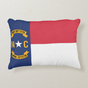 State Flag of North Carolina, USA Accent Pillow