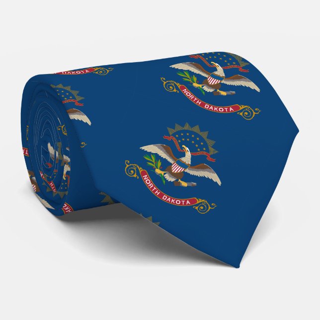 State Flag of North Dakota Tie (Rolled)