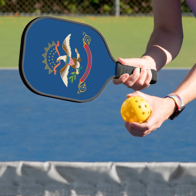 State Flag of North Dakota, USA Pickleball Paddle (Insitu)