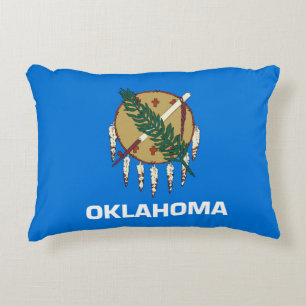 State Flag of Oklahoma, USA Accent Pillow