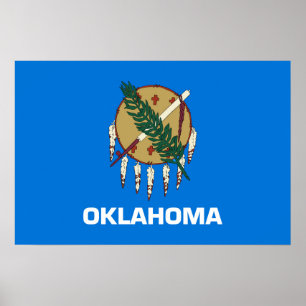 State Flag of Oklahoma, USA Poster