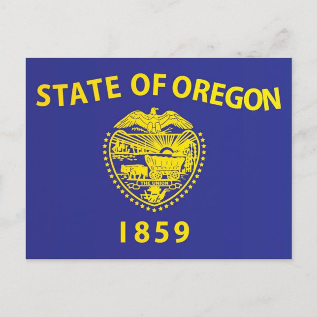 State Flag of Oregon, USA Postcard (Front)