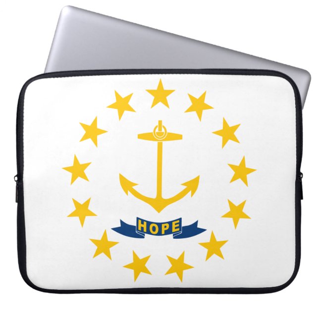 State Flag of Rhode Island Laptop Sleeve (Front)