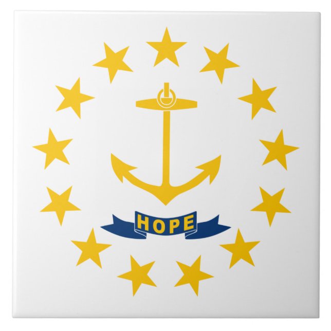 State Flag of Rhode Island Tile (Front)