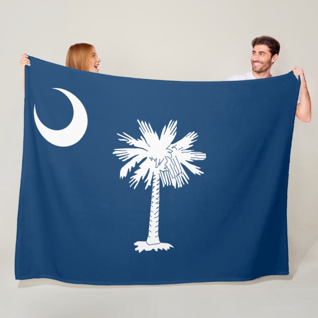 State Flag of South Carolina Fleece Blanket (In Situ)