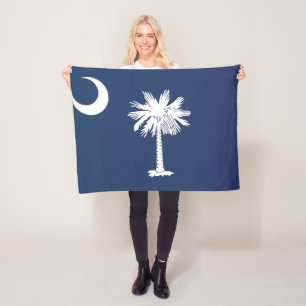 State Flag of South Carolina, USA Fleece Blanket