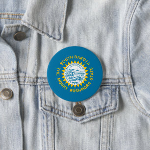 State Flag of South Dakota 3 Inch Round Button