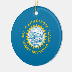 State Flag of South Dakota Ceramic Ornament