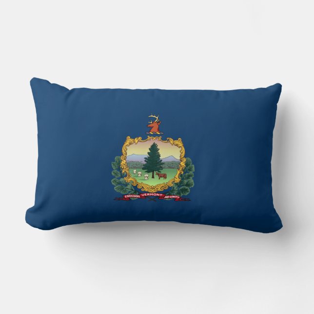 State Flag of Vermont Lumbar Pillow (Front)