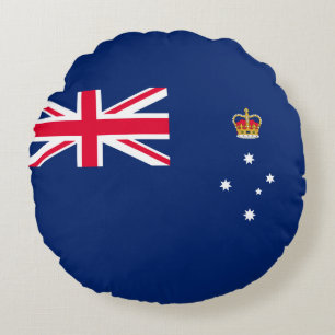 State Flag of Victoria (Australia) Round Pillow