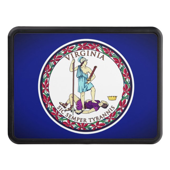 State Flag of Virginia Trailer Hitch Cover (Front)