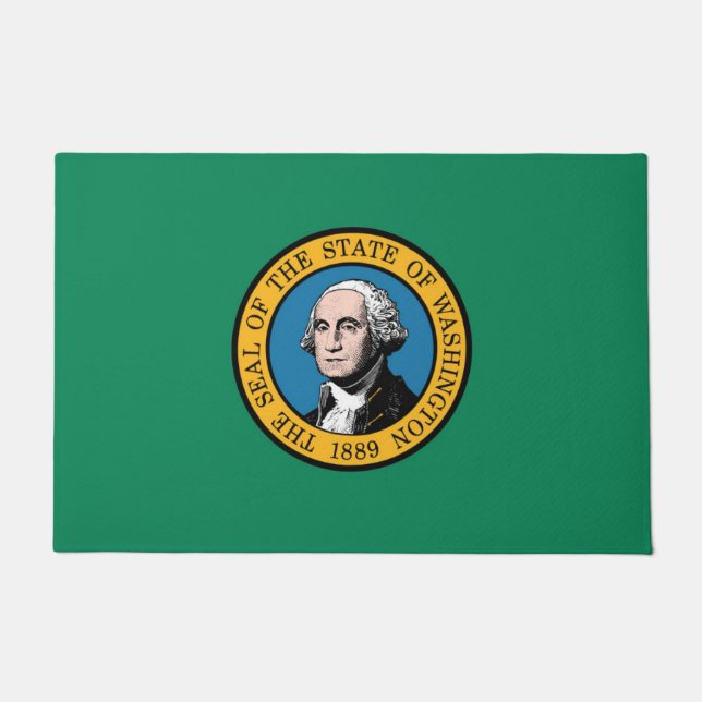 State Flag of Washington, USA Doormat (Front)