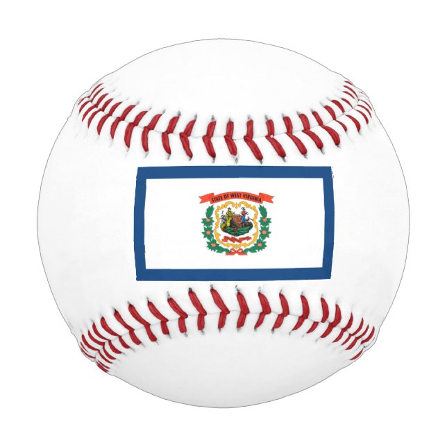 State Flag of West Virginia Baseball (Front)