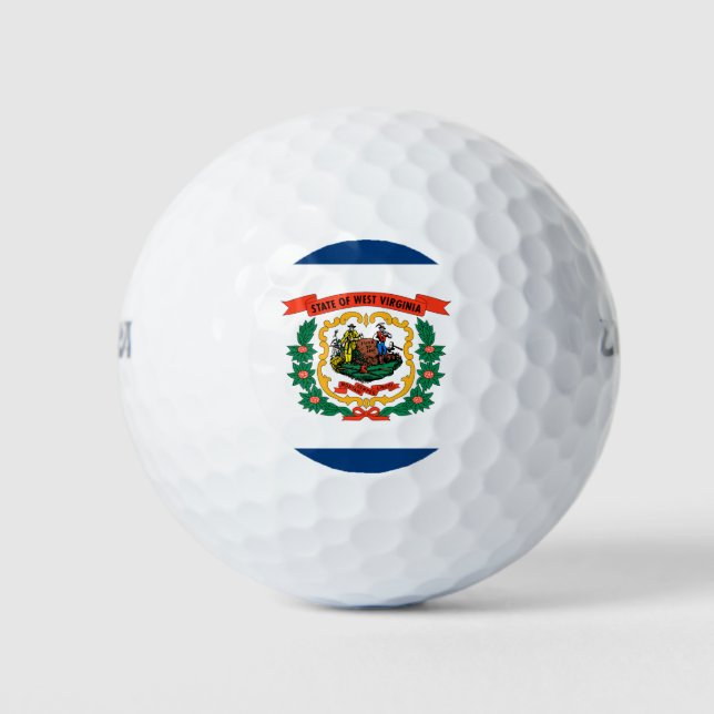 State Flag of West Virginia Golf Balls (Front)