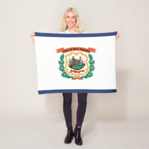 State Flag of West Virginia, USA Fleece Blanket