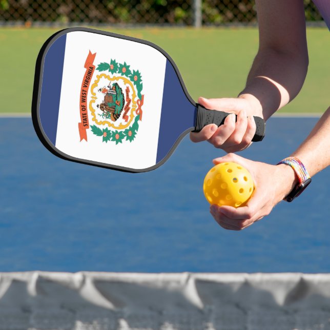 State Flag of West Virginia, USA Pickleball Paddle (Insitu)