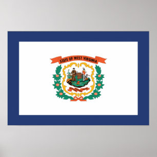 State Flag of West Virginia, USA Poster