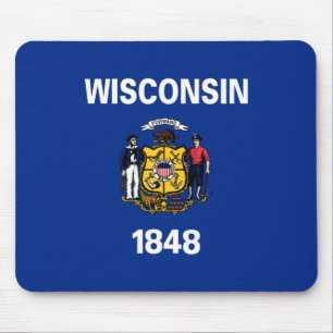 State Flag of Wisconsin Mouse Pad