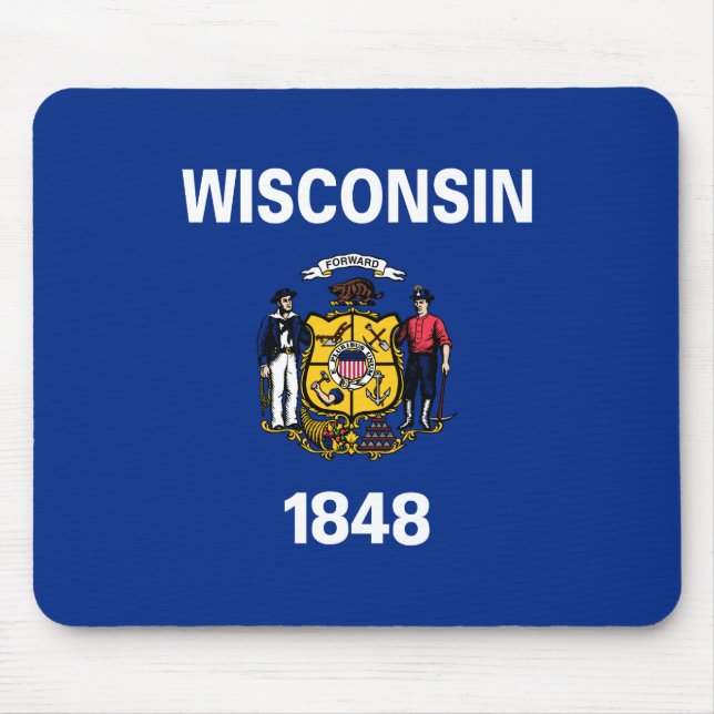 State Flag of Wisconsin Mouse Pad (Front)