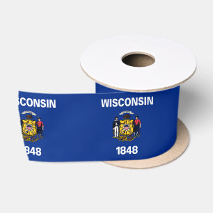 State Flag of Wisconsin Satin Ribbon