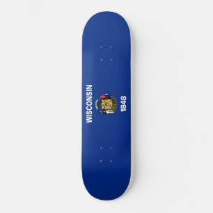 State Flag of Wisconsin Skateboard