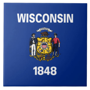 State Flag of Wisconsin Tile