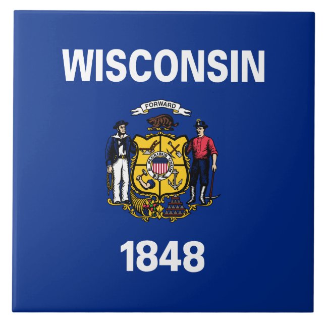 State Flag of Wisconsin Tile (Front)