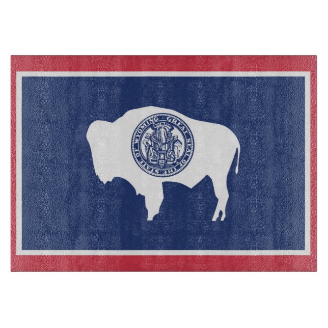 State Flag of Wyoming, USA Cutting Board (Front)