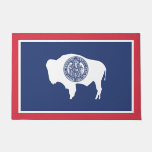 State Flag of Wyoming, USA Doormat