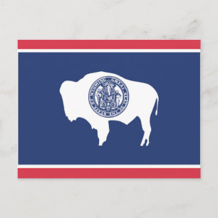 State Flag of Wyoming, USA Postcard