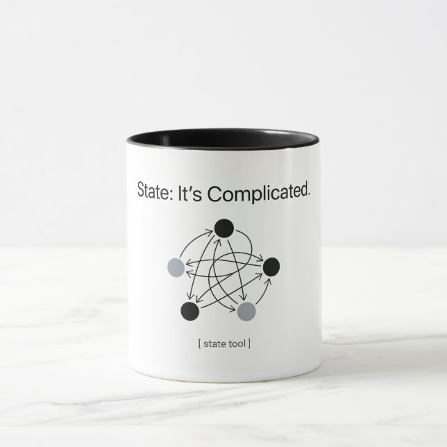 State Its Complicated Programmer Humor Mug (Center)