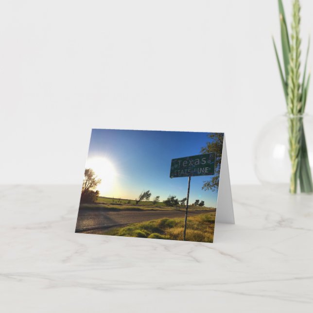 state line sunset notecard (blank inside) (Front)
