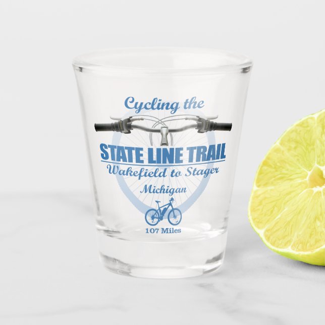 State Line Trail (H2) Shot Glass (Front)