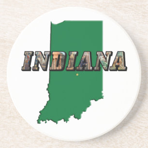State Map and Picture Text Coaster